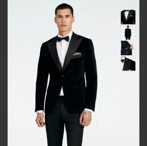 INDOCHINO Slim Fit Black Velvet Dinner Jacket 40R NWT